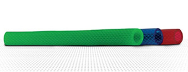 Renkli plastik hortum — kırmızı, yeşil, sarı, mavi PVC bahçe hortumu