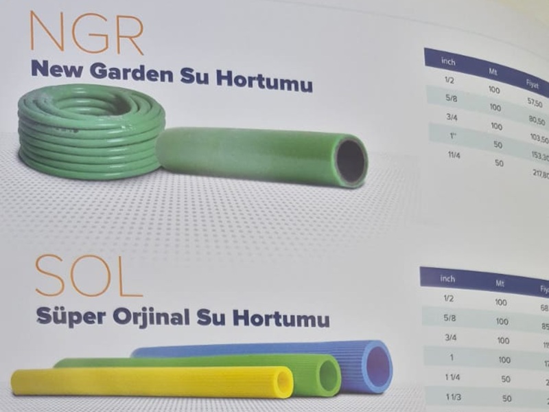 NGR New Garden yeşil PVC bahçe sulama hortumu — makara